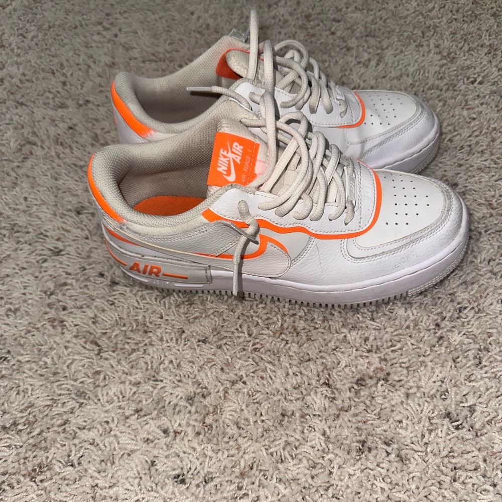 Nike Air Women's White and Orange Sneakers